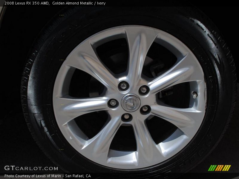 Golden Almond Metallic / Ivory 2008 Lexus RX 350 AWD