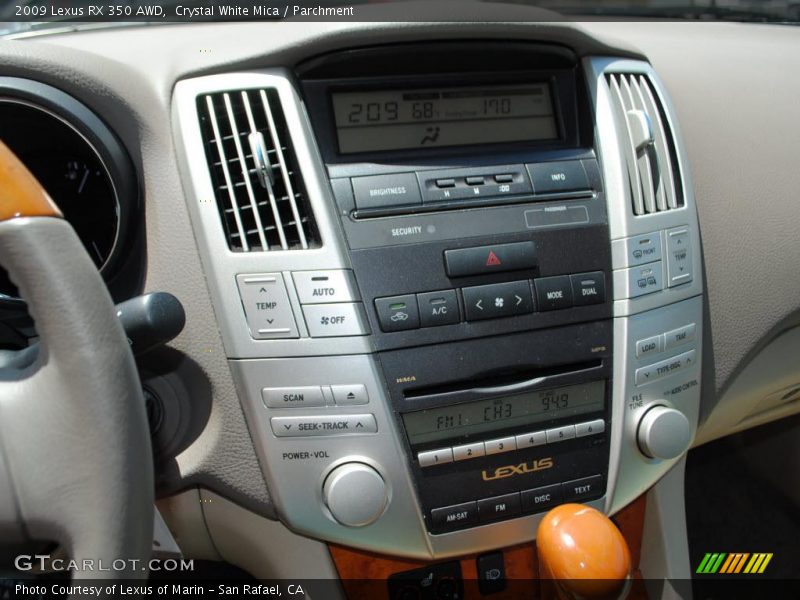 Crystal White Mica / Parchment 2009 Lexus RX 350 AWD