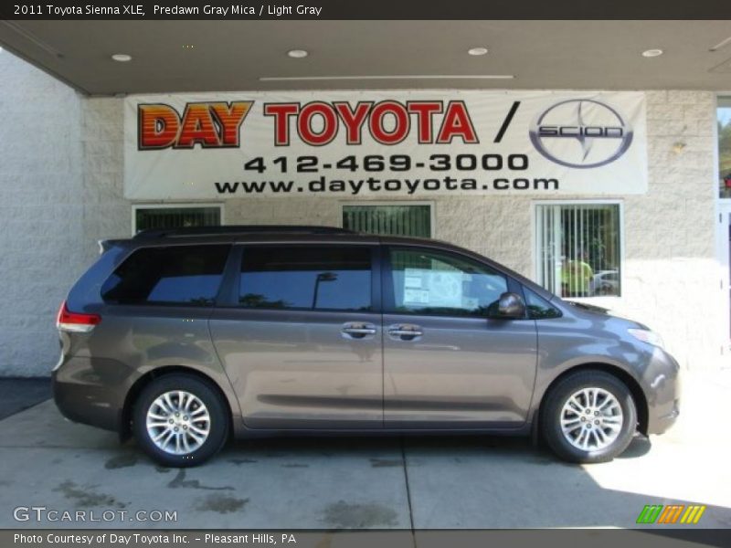 Predawn Gray Mica / Light Gray 2011 Toyota Sienna XLE