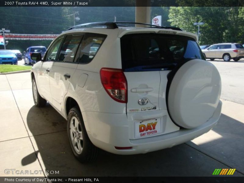 Super White / Taupe 2007 Toyota RAV4 4WD