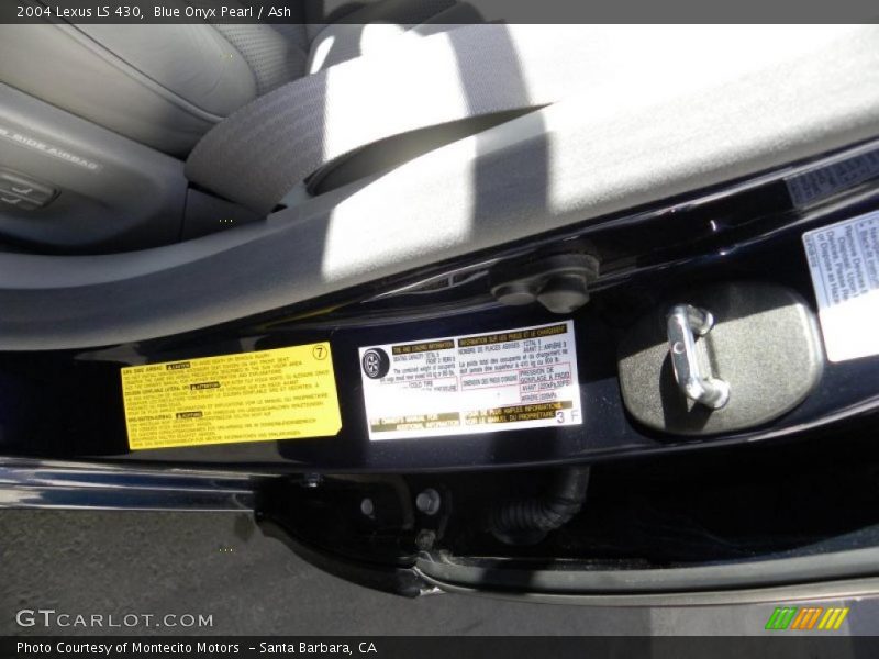 Blue Onyx Pearl / Ash 2004 Lexus LS 430