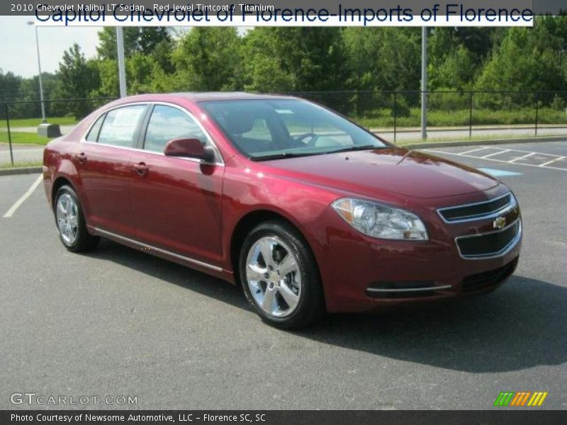 Red Jewel Tintcoat / Titanium 2010 Chevrolet Malibu LT Sedan