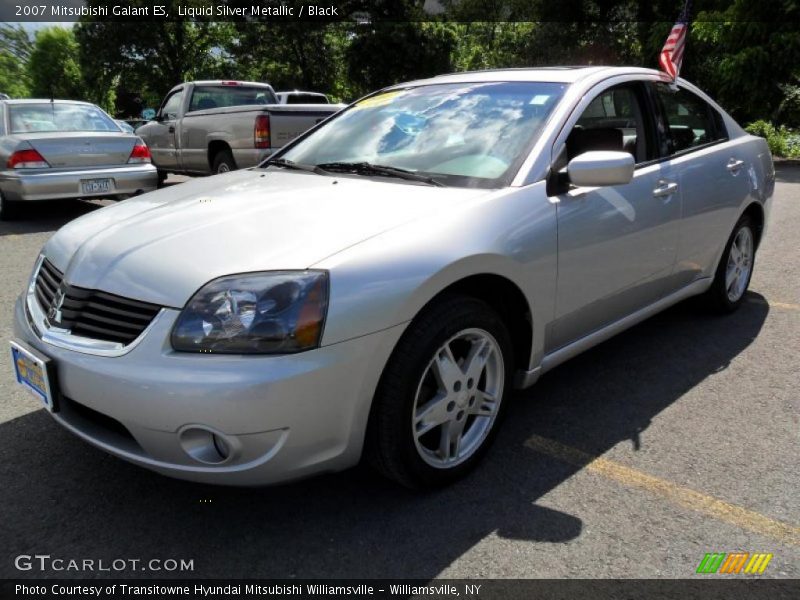 Liquid Silver Metallic / Black 2007 Mitsubishi Galant ES
