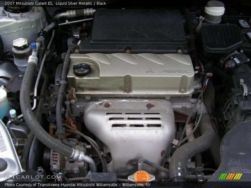Liquid Silver Metallic / Black 2007 Mitsubishi Galant ES