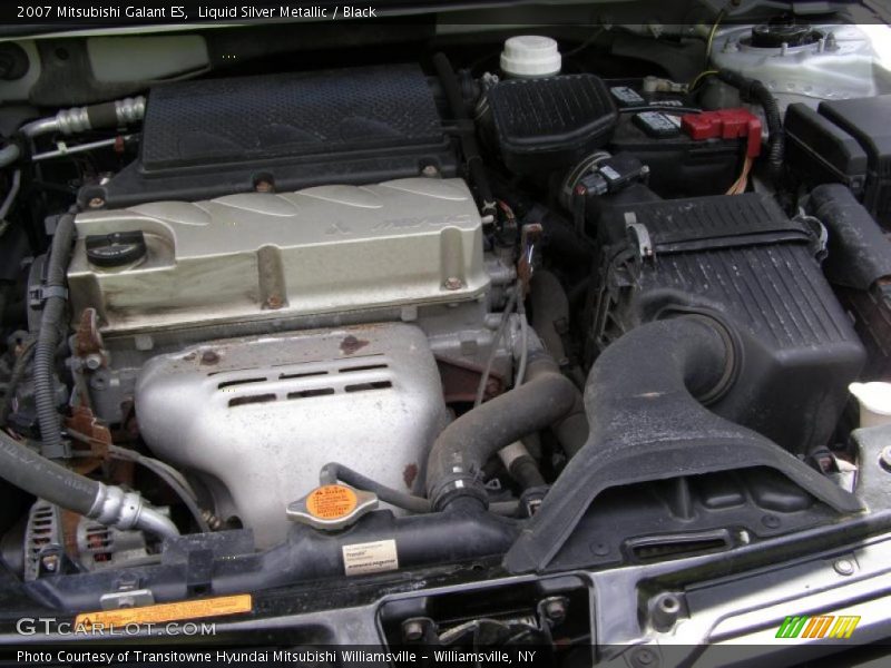 Liquid Silver Metallic / Black 2007 Mitsubishi Galant ES