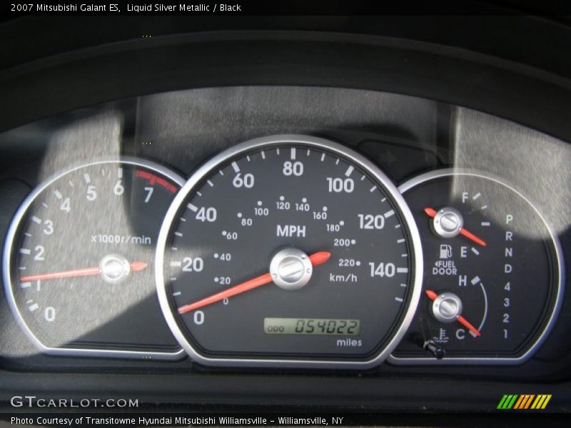 Liquid Silver Metallic / Black 2007 Mitsubishi Galant ES
