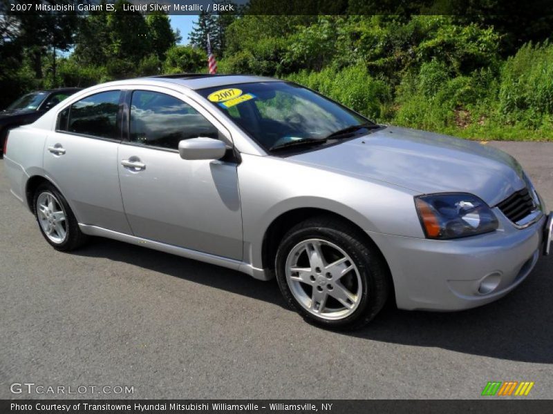 Liquid Silver Metallic / Black 2007 Mitsubishi Galant ES