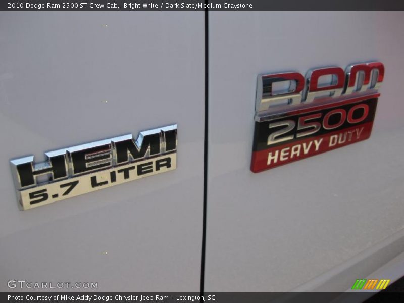 Bright White / Dark Slate/Medium Graystone 2010 Dodge Ram 2500 ST Crew Cab