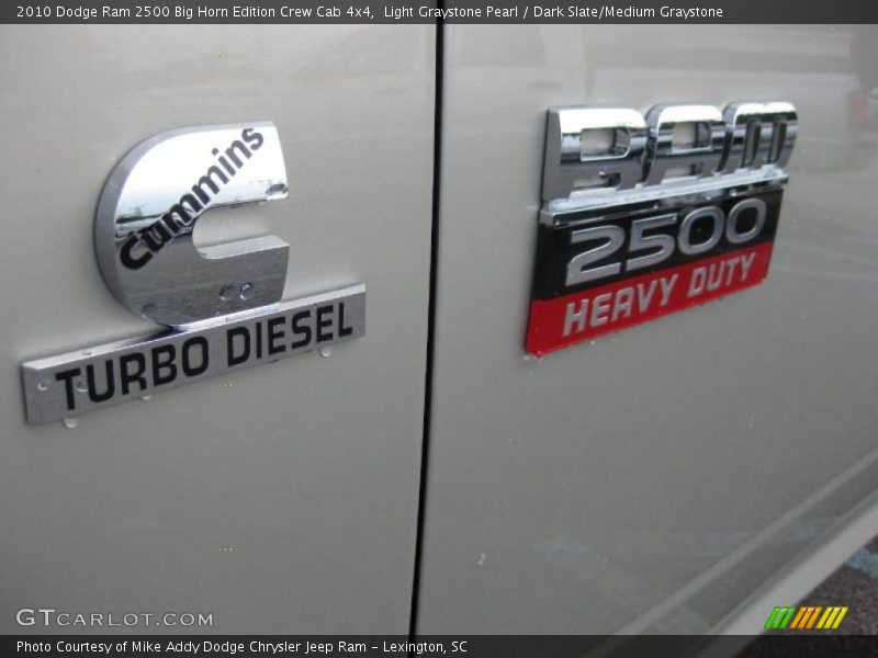 Light Graystone Pearl / Dark Slate/Medium Graystone 2010 Dodge Ram 2500 Big Horn Edition Crew Cab 4x4