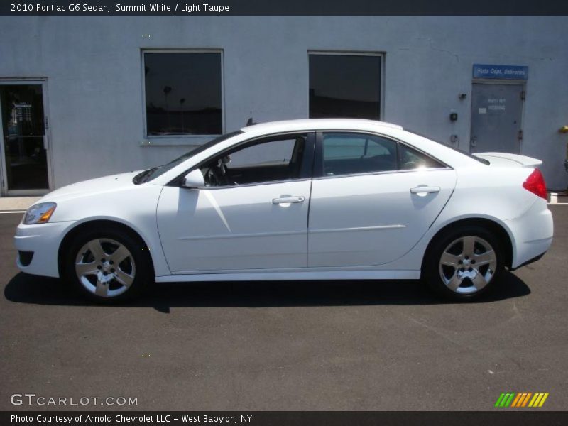 Summit White / Light Taupe 2010 Pontiac G6 Sedan