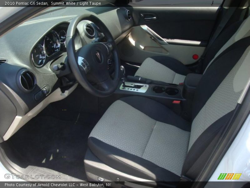 Summit White / Light Taupe 2010 Pontiac G6 Sedan