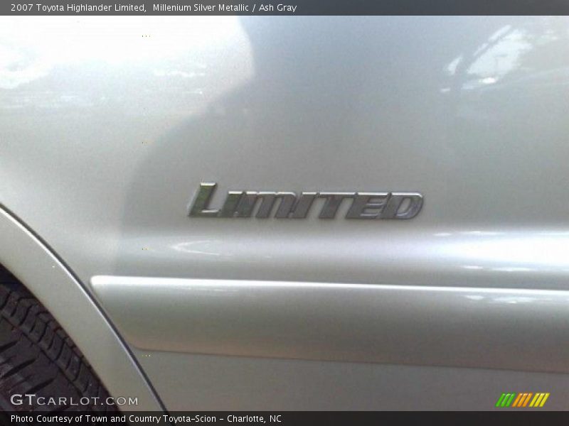 Millenium Silver Metallic / Ash Gray 2007 Toyota Highlander Limited