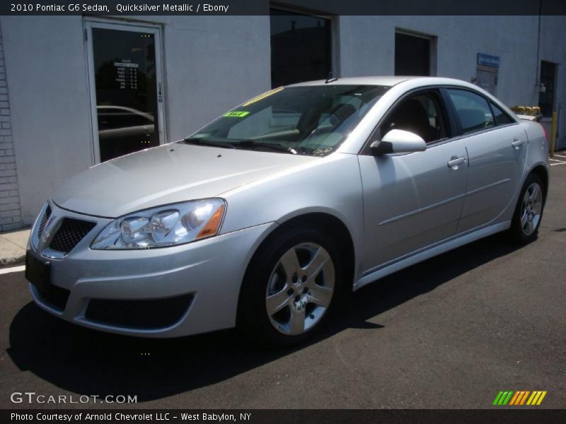 Quicksilver Metallic / Ebony 2010 Pontiac G6 Sedan