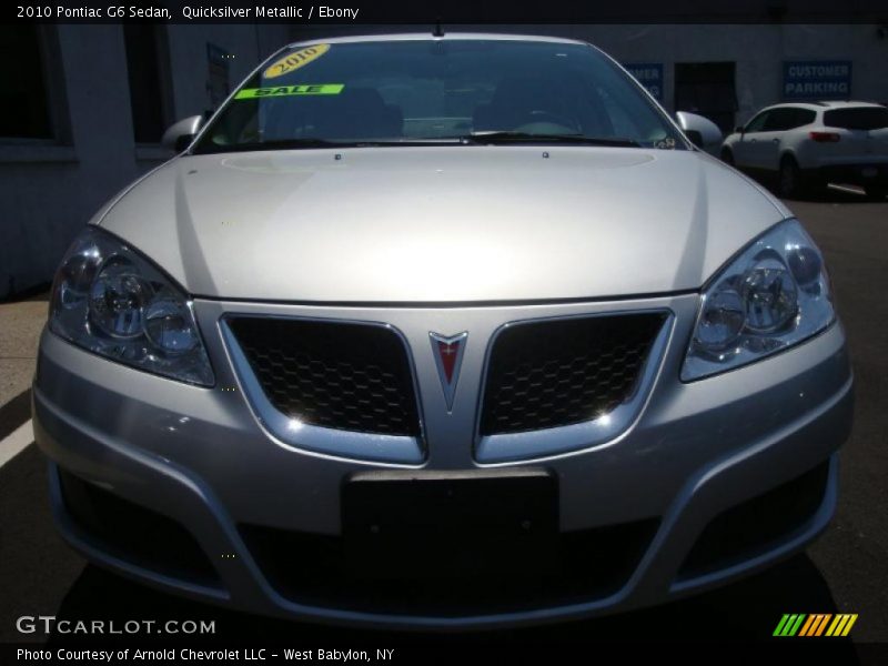 Quicksilver Metallic / Ebony 2010 Pontiac G6 Sedan