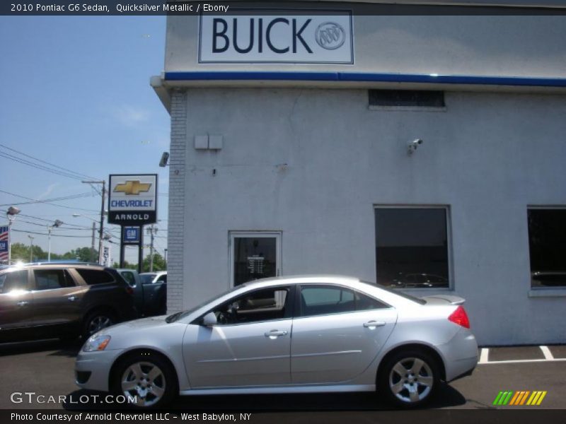 Quicksilver Metallic / Ebony 2010 Pontiac G6 Sedan