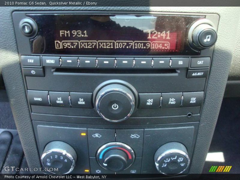 Quicksilver Metallic / Ebony 2010 Pontiac G6 Sedan