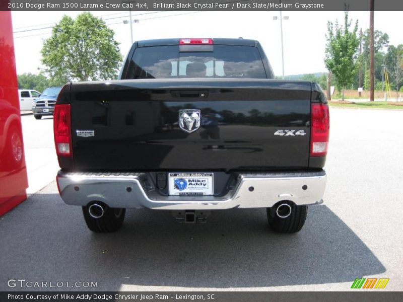 Brilliant Black Crystal Pearl / Dark Slate/Medium Graystone 2010 Dodge Ram 1500 Laramie Crew Cab 4x4