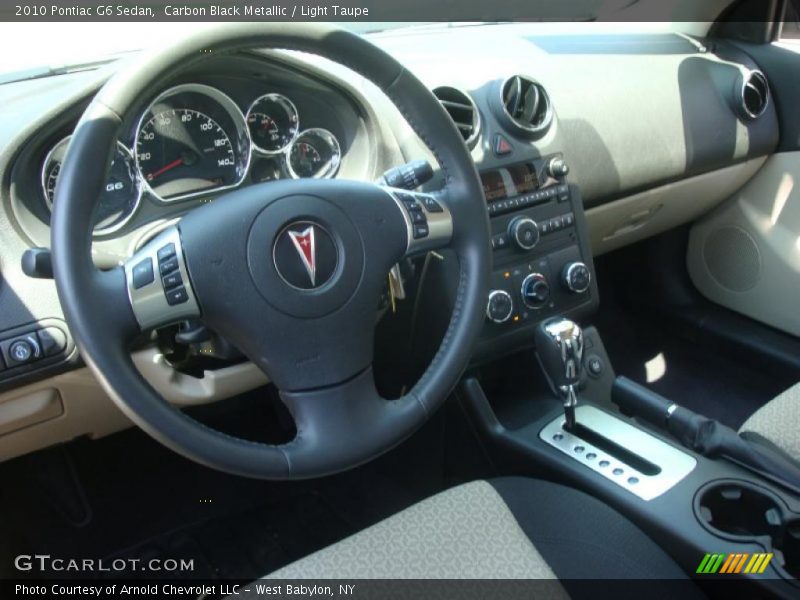 Carbon Black Metallic / Light Taupe 2010 Pontiac G6 Sedan