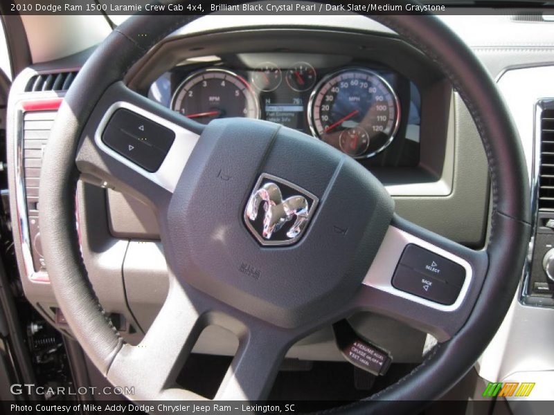 Brilliant Black Crystal Pearl / Dark Slate/Medium Graystone 2010 Dodge Ram 1500 Laramie Crew Cab 4x4
