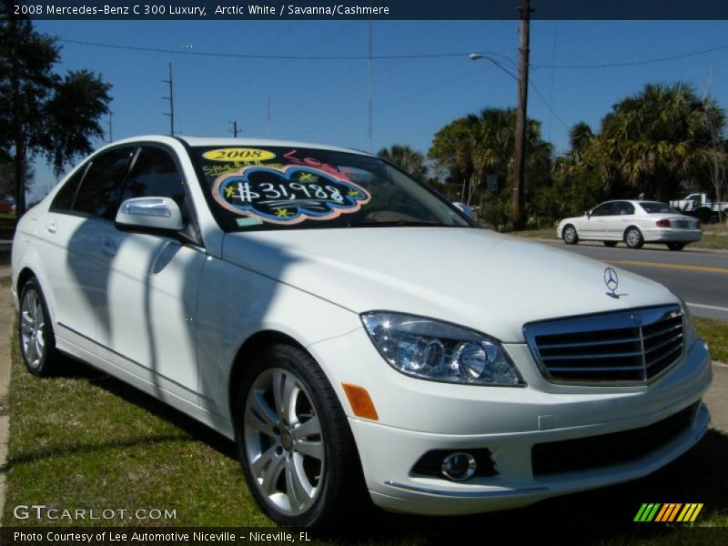 Arctic White / Savanna/Cashmere 2008 Mercedes-Benz C 300 Luxury