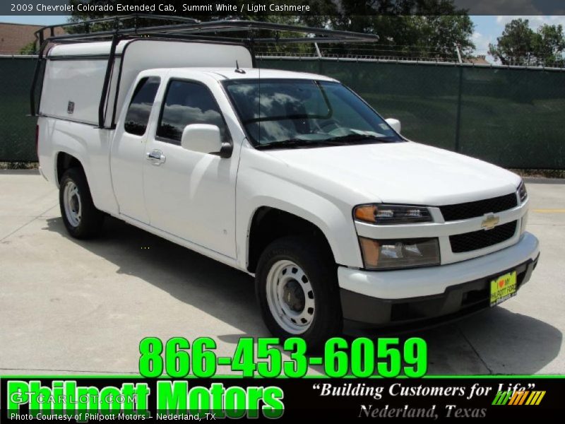 Summit White / Light Cashmere 2009 Chevrolet Colorado Extended Cab