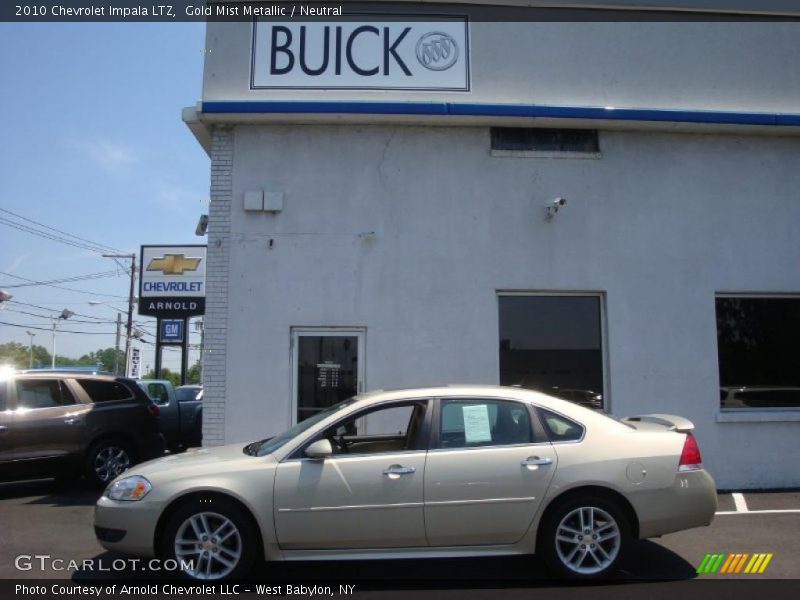 Gold Mist Metallic / Neutral 2010 Chevrolet Impala LTZ