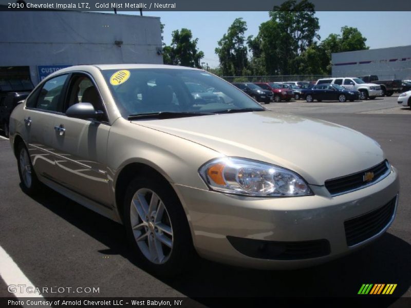 Gold Mist Metallic / Neutral 2010 Chevrolet Impala LTZ