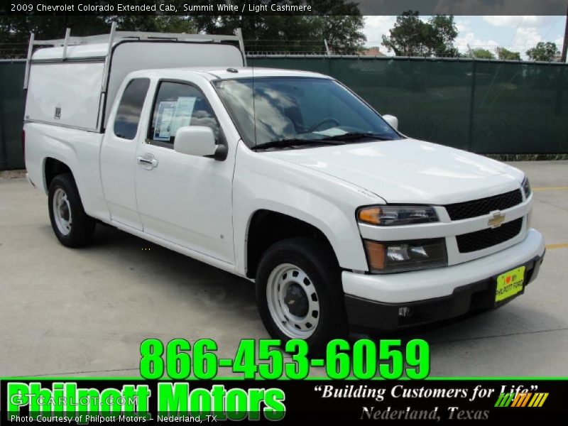 Summit White / Light Cashmere 2009 Chevrolet Colorado Extended Cab