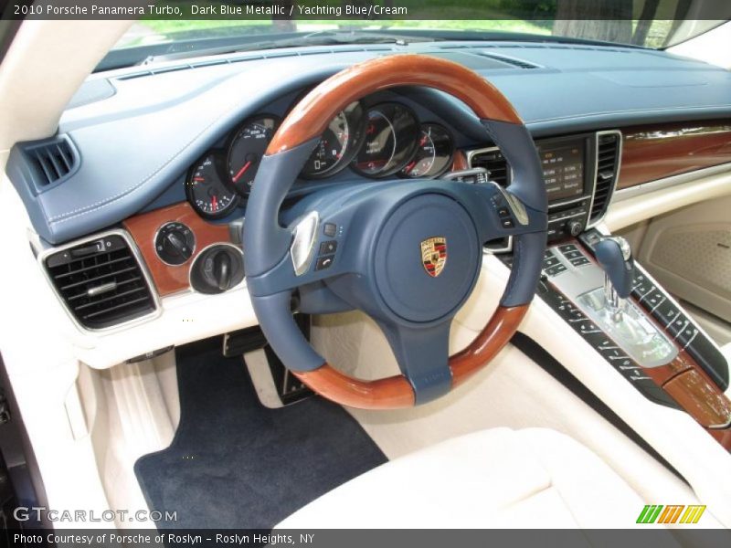 Dark Blue Metallic / Yachting Blue/Cream 2010 Porsche Panamera Turbo