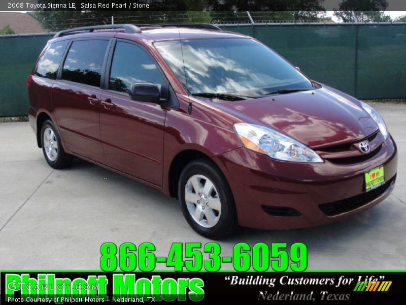 Salsa Red Pearl / Stone 2008 Toyota Sienna LE