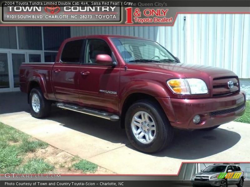 Salsa Red Pearl / Gray 2004 Toyota Tundra Limited Double Cab 4x4