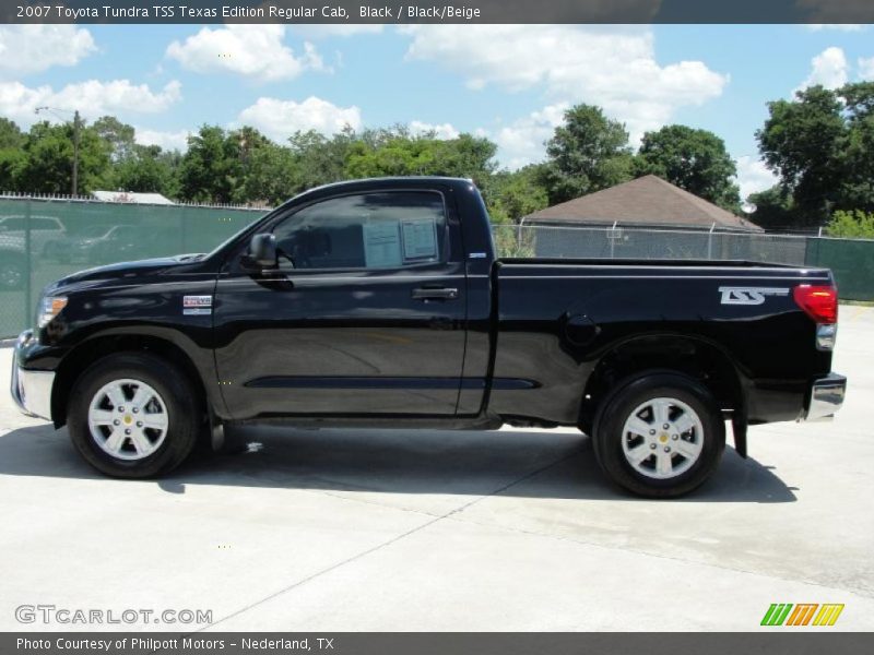 Black / Black/Beige 2007 Toyota Tundra TSS Texas Edition Regular Cab