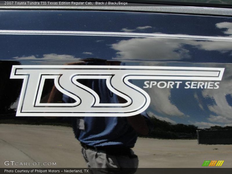 Black / Black/Beige 2007 Toyota Tundra TSS Texas Edition Regular Cab