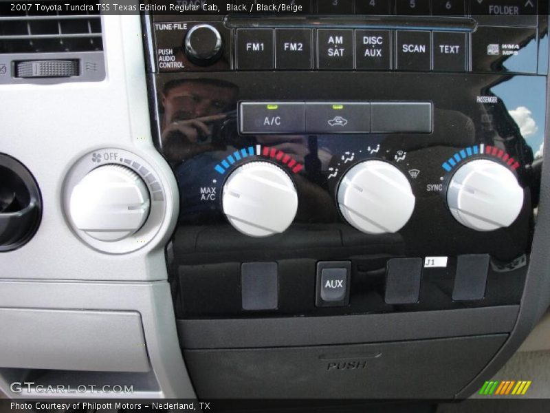 Black / Black/Beige 2007 Toyota Tundra TSS Texas Edition Regular Cab