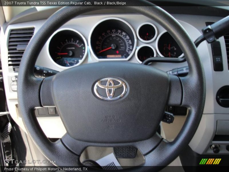 Black / Black/Beige 2007 Toyota Tundra TSS Texas Edition Regular Cab