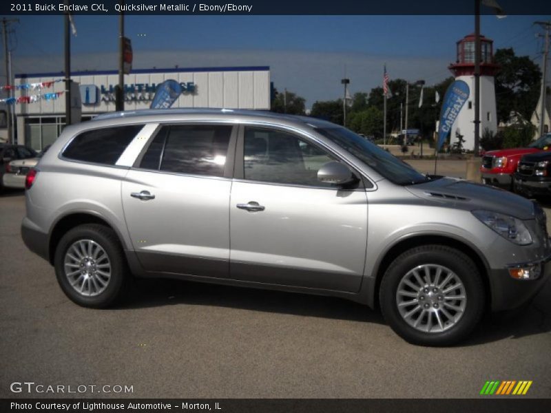 Quicksilver Metallic / Ebony/Ebony 2011 Buick Enclave CXL