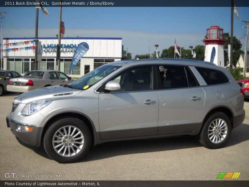 Quicksilver Metallic / Ebony/Ebony 2011 Buick Enclave CXL