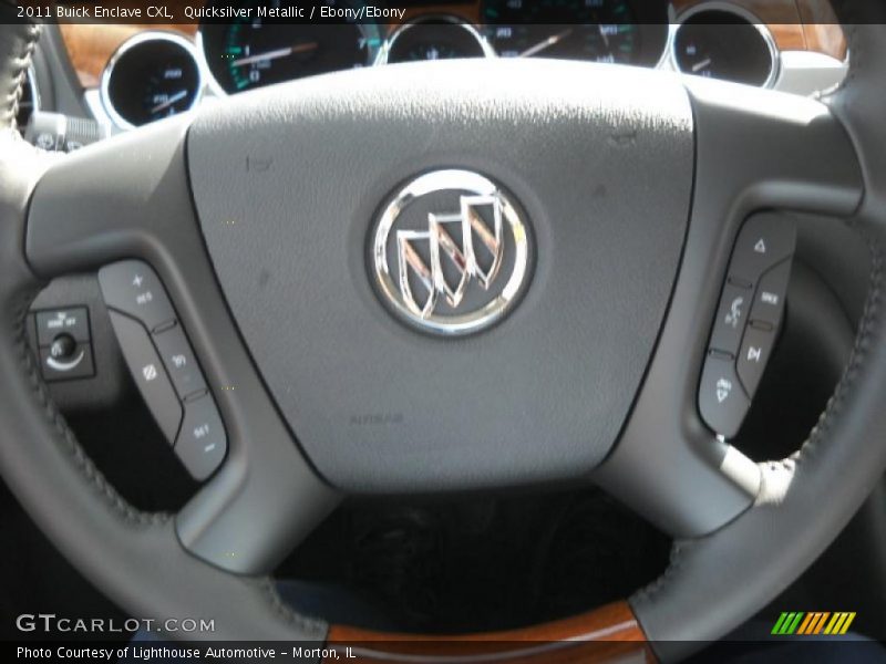 Quicksilver Metallic / Ebony/Ebony 2011 Buick Enclave CXL