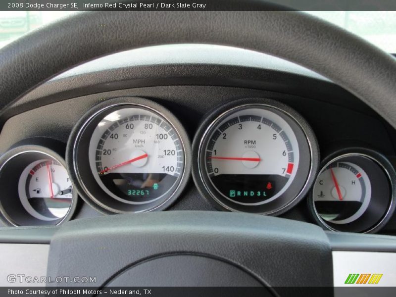 Inferno Red Crystal Pearl / Dark Slate Gray 2008 Dodge Charger SE