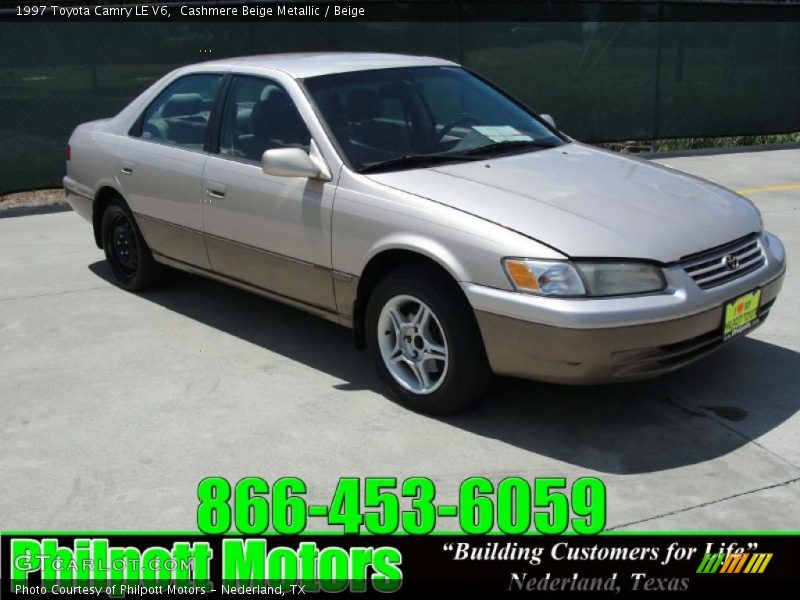Cashmere Beige Metallic / Beige 1997 Toyota Camry LE V6