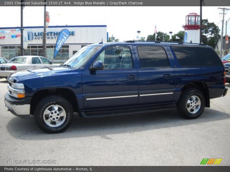 Indigo Blue Metallic / Gray/Dark Charcoal 2003 Chevrolet Suburban 1500 LT 4x4