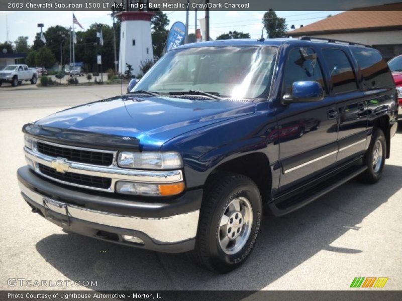 Indigo Blue Metallic / Gray/Dark Charcoal 2003 Chevrolet Suburban 1500 LT 4x4