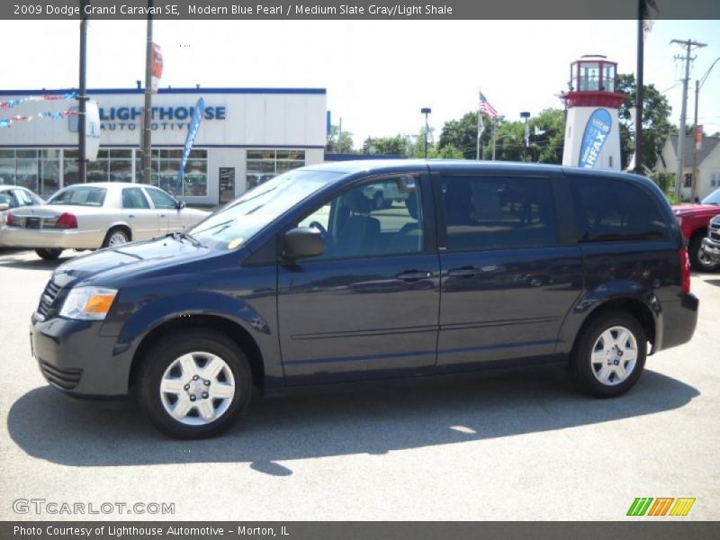 Modern Blue Pearl / Medium Slate Gray/Light Shale 2009 Dodge Grand Caravan SE
