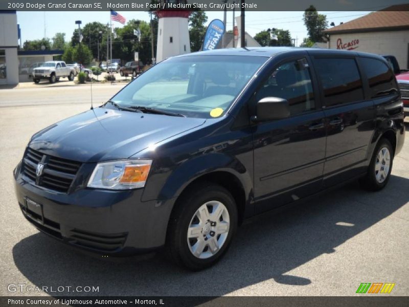 Modern Blue Pearl / Medium Slate Gray/Light Shale 2009 Dodge Grand Caravan SE