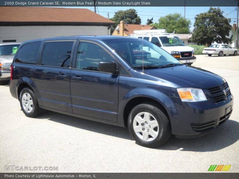 Modern Blue Pearl / Medium Slate Gray/Light Shale 2009 Dodge Grand Caravan SE