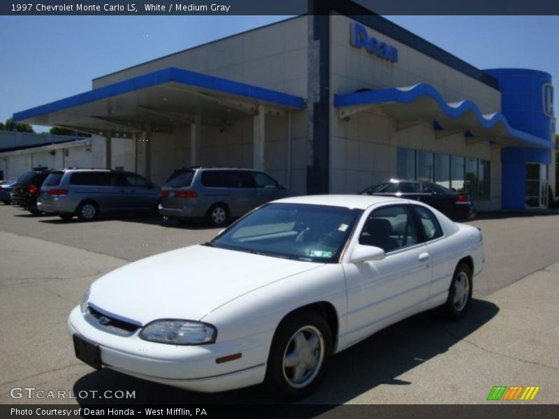 White / Medium Gray 1997 Chevrolet Monte Carlo LS