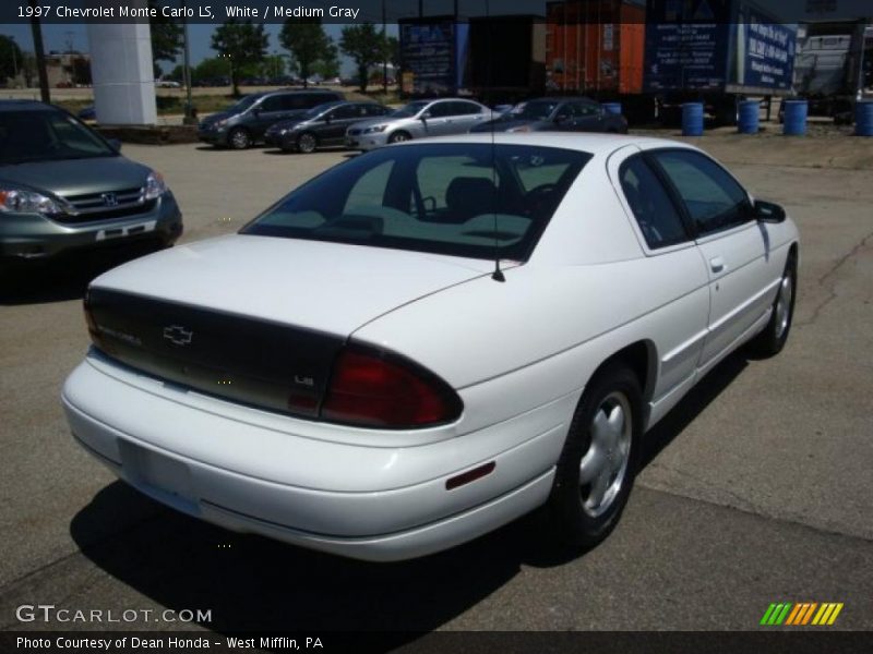 White / Medium Gray 1997 Chevrolet Monte Carlo LS