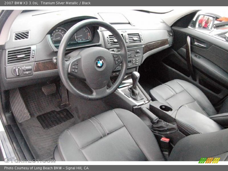 Titanium Silver Metallic / Black 2007 BMW X3 3.0si