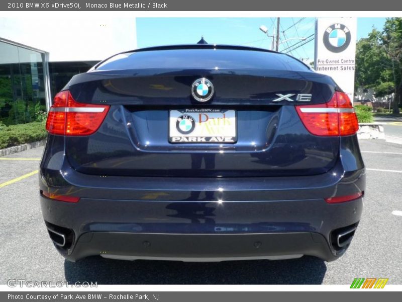 Monaco Blue Metallic / Black 2010 BMW X6 xDrive50i