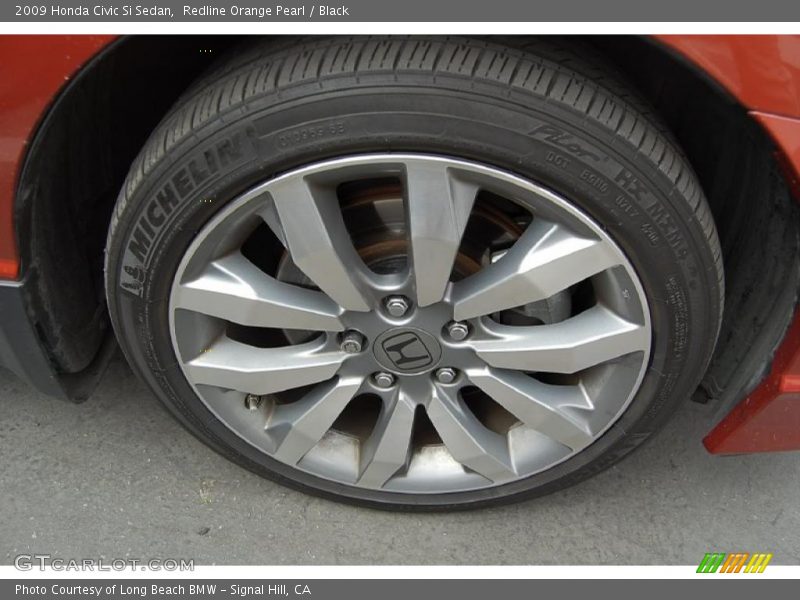 Redline Orange Pearl / Black 2009 Honda Civic Si Sedan